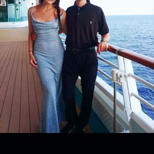 Sparkly Blue Evening Dress